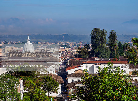 Popayan Cityscape, elevated view, Cauca Department, Colombia, South America