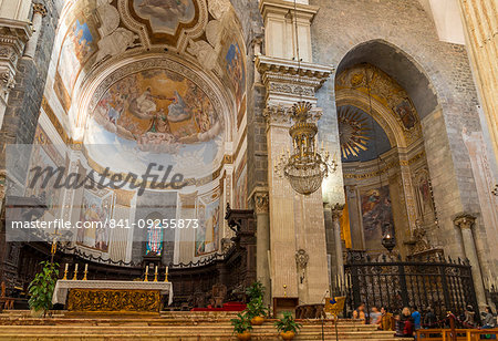 Interior of Catania Cathedral, Catania, Sicily, Italy, Europe