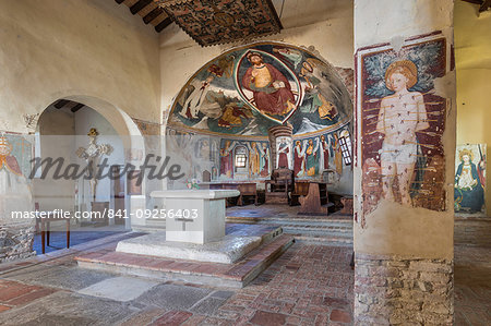 On the Fausto Coppi's roads, Romanesque Church of St. Peter, Volpedo, Tortona area, Alessandria, Piedmont, Italy, Europe