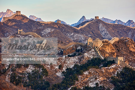 View of the Jinshanling and Simatai sections of the Great Wall of China, Unesco World Heritage Site, China, East Asia