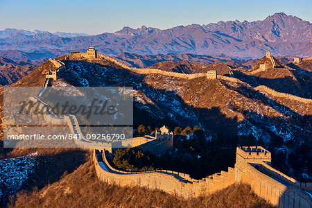 Sunlit Jinshanling and Simatai sections of the Great Wall of China, Unesco World Heritage Site, China, East Asia