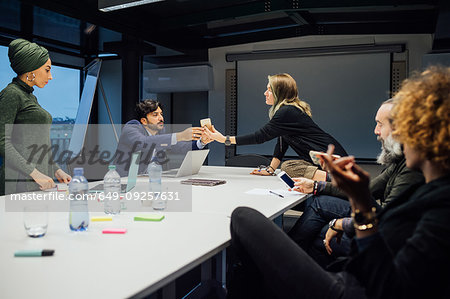 Business partners at brainstorming meeting in office