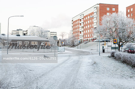 Preschool in the snow in Stockholm, Sweden