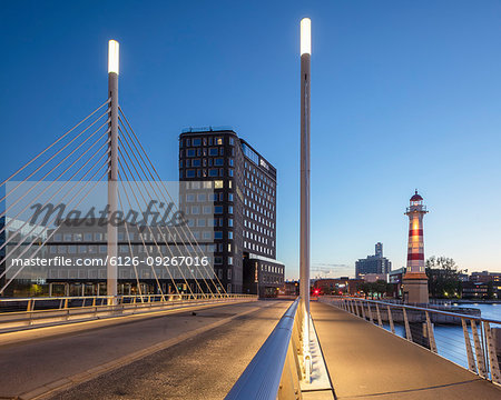 Bridge at sunset in Malmo, Sweden