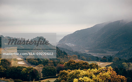 Countryside landscape, Tokushima-shi, Tokushima, Japan