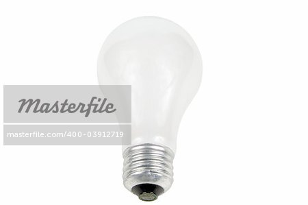 milky light bulb isolated on a white background