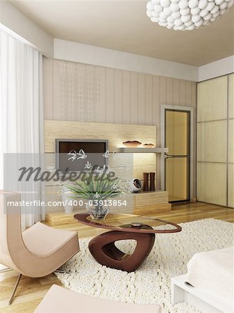 3d rendering of the modern bedroom