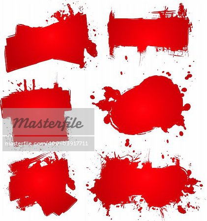 Abstract blood splats that could be used for placing text on