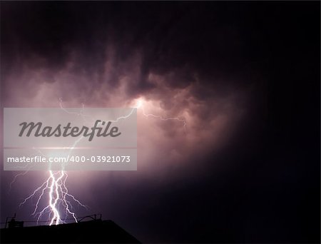 lightning flashes the darkness in Macedonia