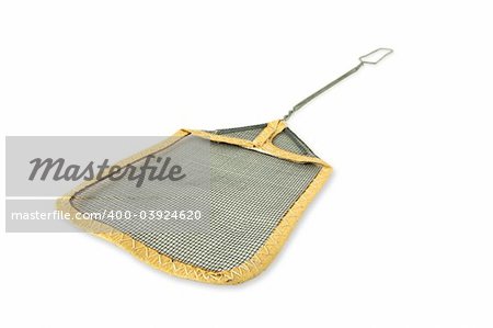 Fly Swatter with Dramatic Perspective Isolated on a White Background