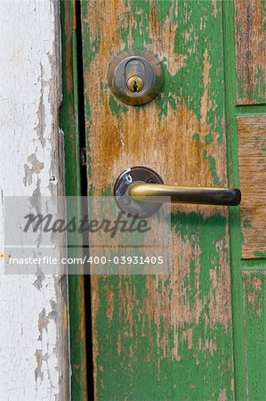 Very old door (door handle and lock)