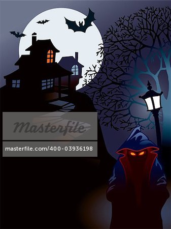 Halloween house, perfect illustration for Halloween holiday, vector