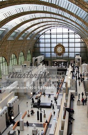 view from the second floor at the orsay museum