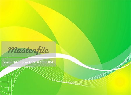 abstract green and yellow background with room to add your own copy