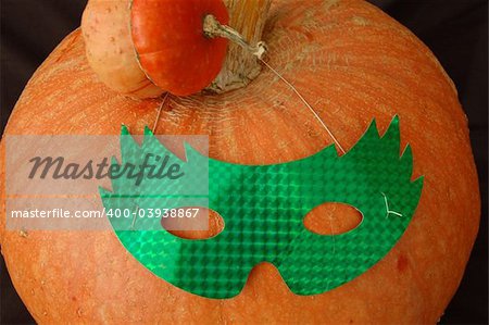 Masked Halloween pumpkin