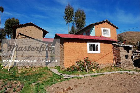Typical home on Amantani Island in Lake Titicaca, Peru