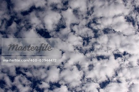 Beautiful clouds on a deep blue sky.