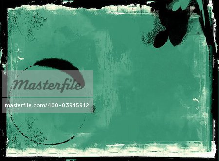 Computer designed highly detailed grunge textured border and aged textured background . Great grunge element for your projects