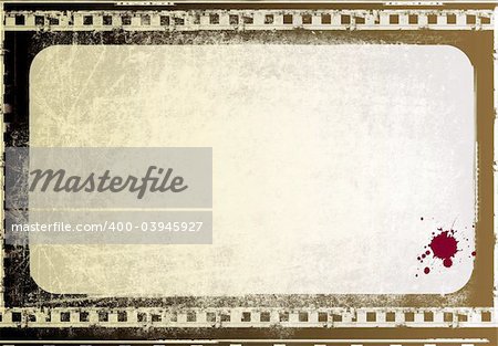 Computer designed highly detailed grunge film frame with space for your text or image. Great grunge element for your projects
