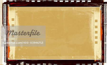 Computer designed highly detailed grunge textured retro film frame background. Nice grunge element for your projects