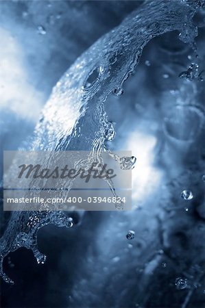 Close up shot of water splashing