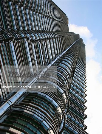 One of Petronas Towers in Kuala Lumpur, Malaysia
