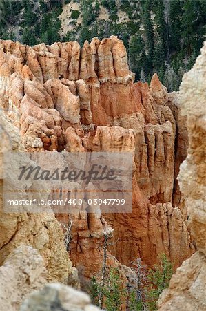 Unique stalagmites and columns in Bryce Canyon National Park, Utah, USA