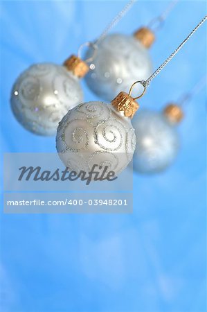 Christmas Ornaments / Balls / Selective focus / with copy space