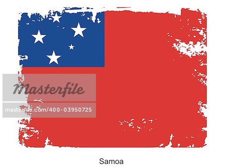 Grunge illustration of the flag of the country. Fully editable vector image. Grunge flag is proportionately correct.