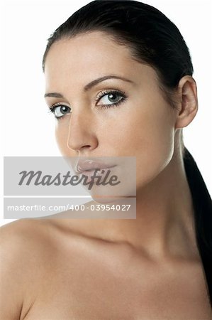 Portrait of Fresh and Beautiful brunette woman