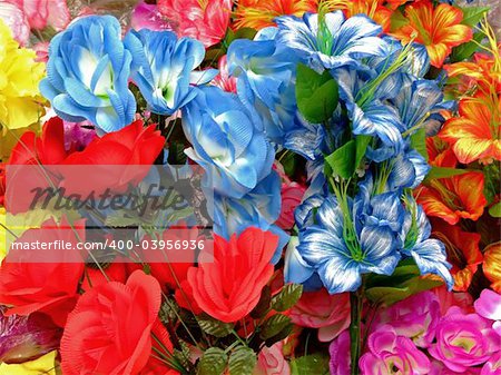 Colorful flower bouquet with different kind of flowers, close-up shot