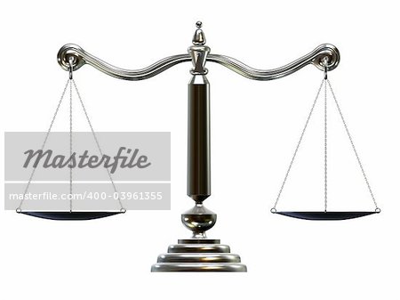 3d rendered illustration of a silver scale