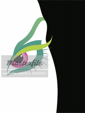 Vector illustration of a woman eye detail