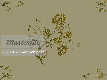 This is Vector illustration of olive floral background