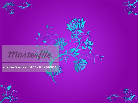 This is Vector illustration of purple floral background