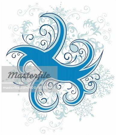 Abstract christmas background with snowflake, element for design, vector illustration