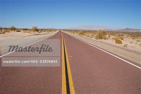 Lonely highway in southeastern California