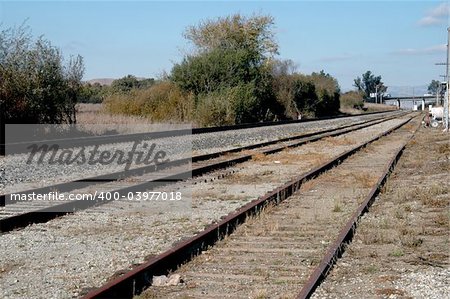 Railroad tracks near San Juan Bautista, California