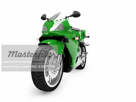 isolated motorcycle on a white background