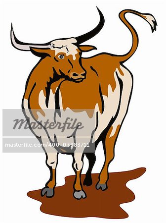Vector art of a bull