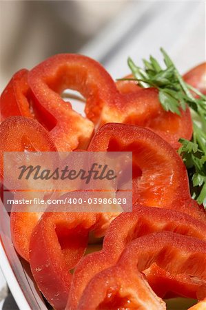 sliced red pepper - vegetarian diet