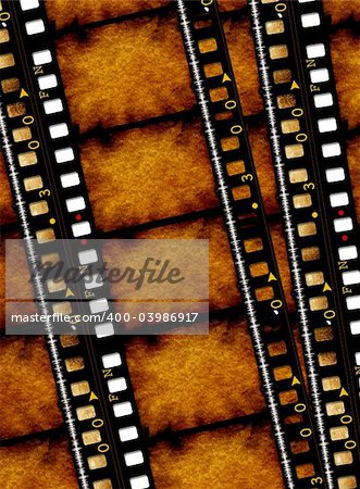 Old 35 mm movie Film reel,2D digital art