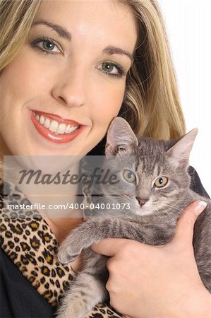 gorgeous blonde with kitty cat