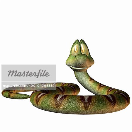 An Toonimal Snake - 3 D Render