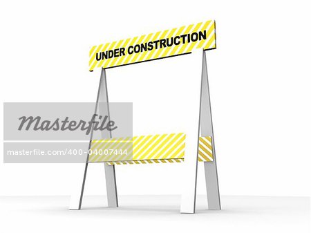 3d rendered illustration of a street barrier