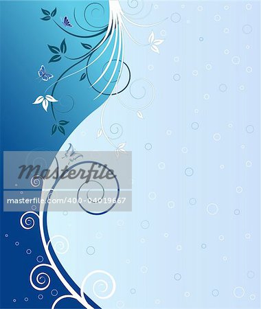 Floral  artistic vector  background illustration