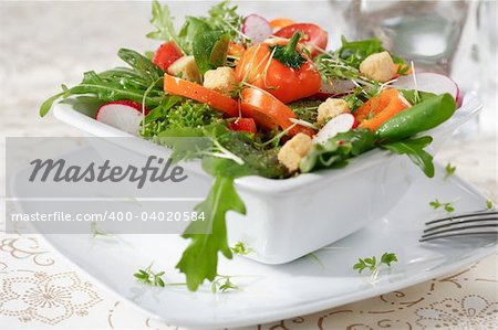 Delicious diet salad with lot of vitamins