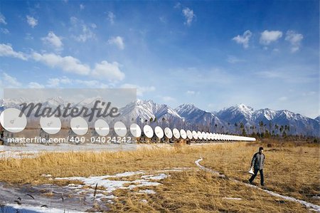 The solar radio telescope in Sayan mountains (Russia)