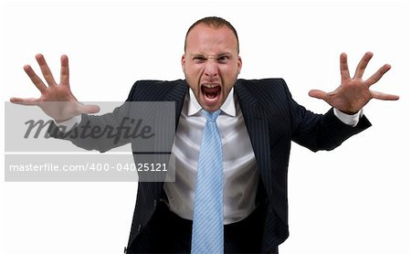 screaming businessman