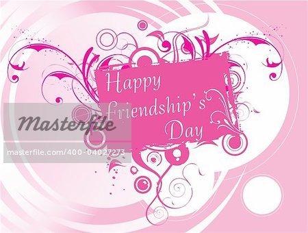 friendship day floral frame in pink, wallpaper